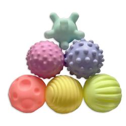 Une image pour le produit Balles Sensorielles Colorées avec Textures, lot de 6