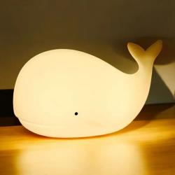 Une image pour le produit Veilleuse Baleine en Silicone Doux