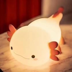 Une image pour le produit Veilleuse en silicone avec design axolotl