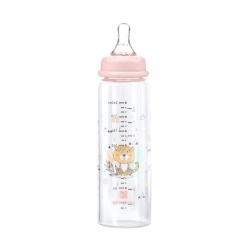 Une image pour le produit Biberon en Verre 240ml Rêves d'Hippopotame Rose
