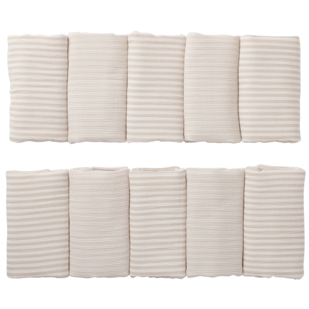 Une image pour le produit Tour de Lit Modulable & Respirant Rayé Beige Soft Stripes